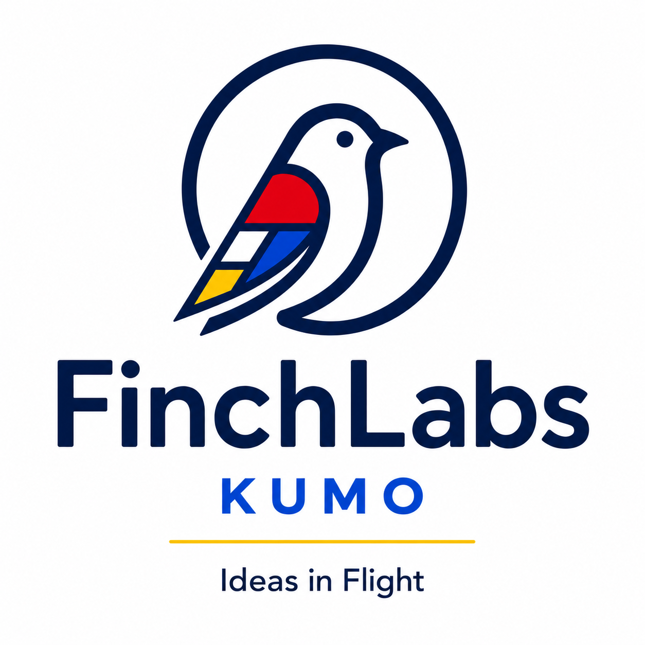 Complete approved FinchLabs Kumo logo, including product name and tagline