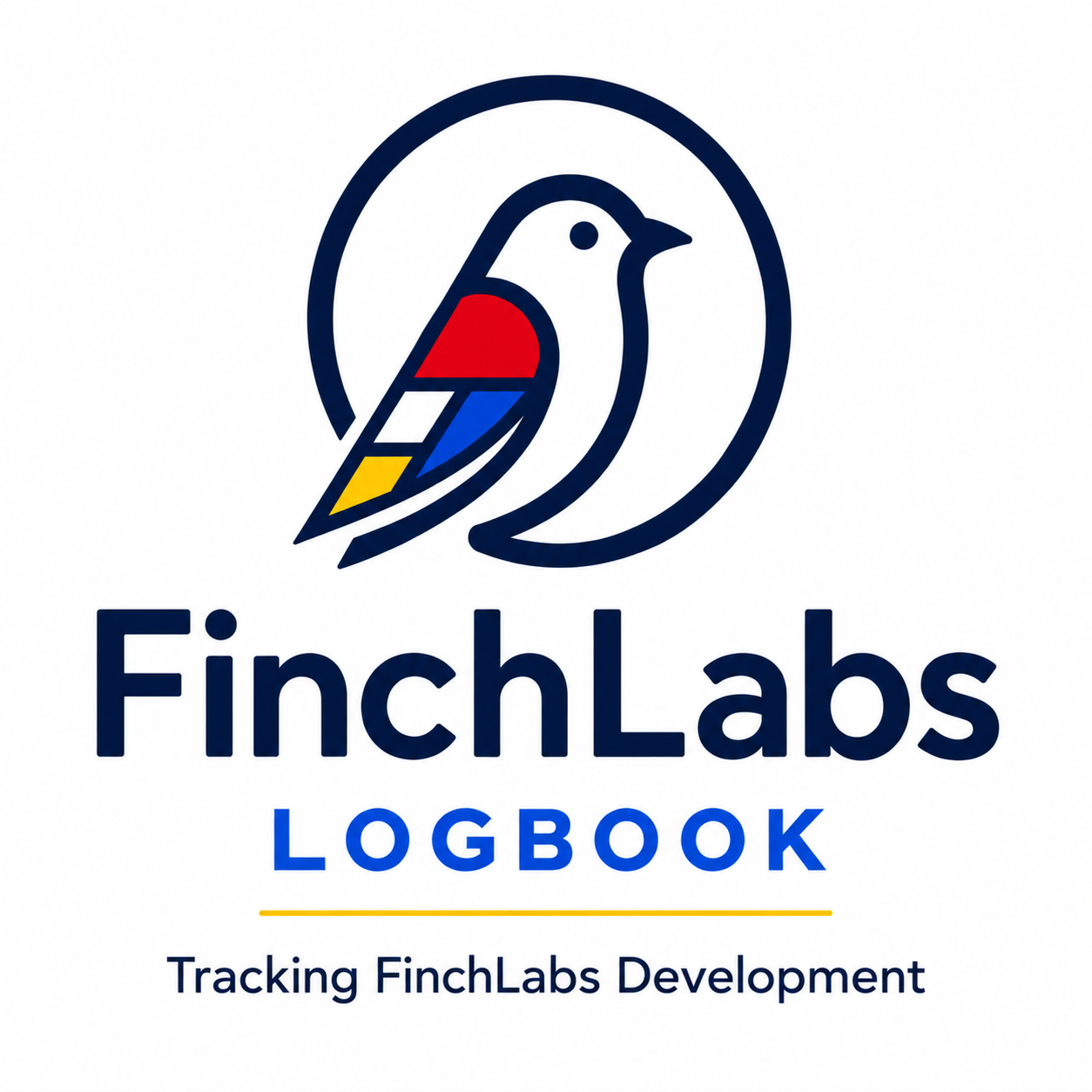 Complete approved FinchLabs LogBook logo, including product name and tagline