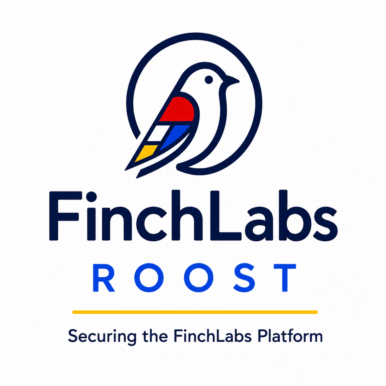 Complete approved FinchLabs Roost logo, including product name and tagline